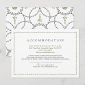 Elegante klassieke vintage bruiloft accommodatie informatiekaartje (Voorkant / Achterkant)