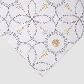 Elegante klassieke vintage bruiloft monogram tissuepapier (Detail)