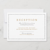 Elegante klassieke vintage bruiloft ontvangstkaart kaart (Voorkant)