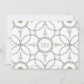 Elegante klassieke vintage bruiloft ontvangstkaart kaart (Achterkant)