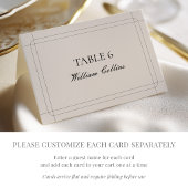 Elegante klassieke vintage bruiloft plaats kaart