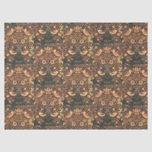 Elegante Klassieke Vogels William Morris Tissuepapier (Voorkant)