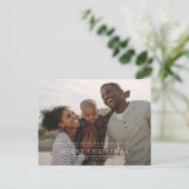 Elegante klassieke vrolijke kerst | Foto Lijst Briefkaart (Staand voorkant)