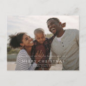 Elegante klassieke vrolijke kerst | Foto Lijst Briefkaart (Voorkant)