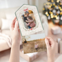Elegante Klassieke Waterverf Bloemige Kerst Foto