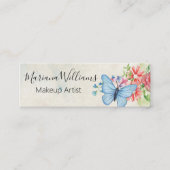 Elegante klassieke waterverf vlinder make-up artis mini visitekaartje (Voorkant)