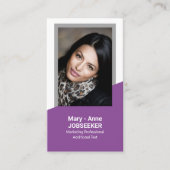 Elegante klassieke werkzoekende Classy Paarse prui Visitekaartje (Voorkant)