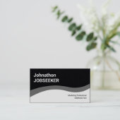 Elegante klassieke werkzoekende minimaal schoon zw visitekaartje (Staand voorkant)