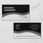 Elegante klassieke werkzoekende minimaal schoon zw visitekaartje (Voorkant / Achterkant)