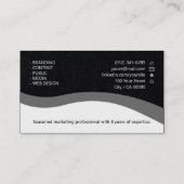 Elegante klassieke werkzoekende minimaal schoon zw visitekaartje (Achterkant)