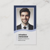 Elegante klassieke werkzoekende minimale effen bla visitekaartje (Voorkant)