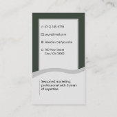 Elegante klassieke werkzoekende minimale effen gro visitekaartje (Achterkant)