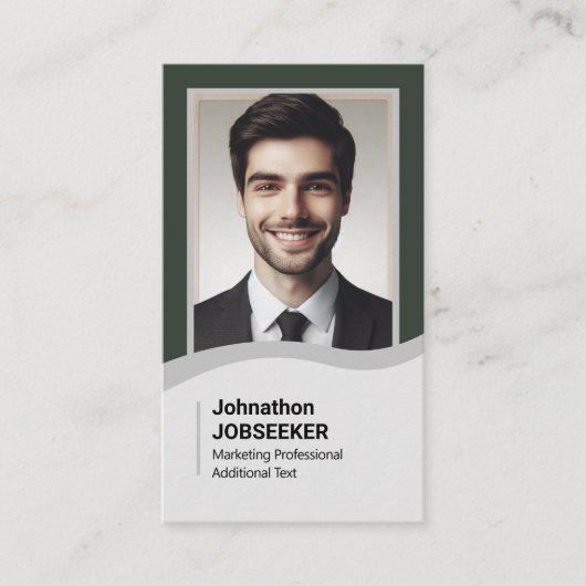 Elegante klassieke werkzoekende minimale effen gro visitekaartje (Voorkant)