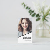 Elegante klassieke werkzoekende minimalistisch cla visitekaartje (Staand voorkant)