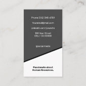 Elegante klassieke werkzoekende minimalistisch cla visitekaartje (Achterkant)