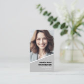 Elegante klassieke werkzoekende minimalistisch cla visitekaartje (Staand voorkant)