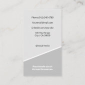 Elegante klassieke werkzoekende minimalistisch cla visitekaartje (Achterkant)