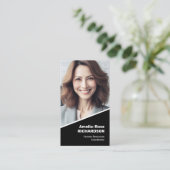 Elegante klassieke werkzoekende minimalistisch cla visitekaartje (Staand voorkant)