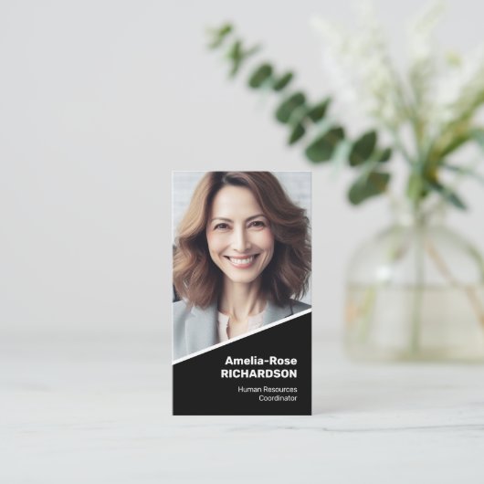 Elegante klassieke werkzoekende minimalistisch cla visitekaartje (Staand voorkant)