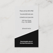 Elegante klassieke werkzoekende minimalistisch cla visitekaartje (Achterkant)