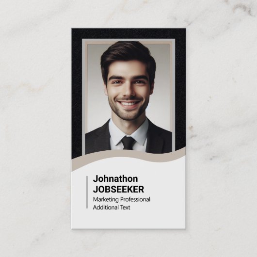 Elegante klassieke werkzoekende Zoeken Plain Grey Visitekaartje (Voorkant)