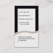 Elegante klassieke werkzoekende Zoeken Plain Grey Visitekaartje (Achterkant)
