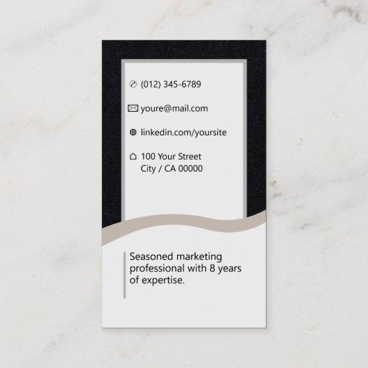 Elegante klassieke werkzoekende Zoeken Plain Grey Visitekaartje (Achterkant)