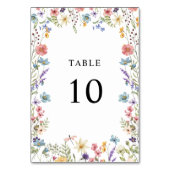 Elegante klassieke Wildflower Bloom Bruiloft Kaart (Achterkant)