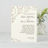 Elegante klassieke witte orchidee minimalistische  kaart (Staand voorkant)