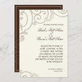 Elegante klassieke witte orchidee minimalistische  kaart (Voorkant / Achterkant)