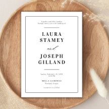 Elegante klassieke zwart-wit bruiloft