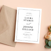 Elegante klassieke zwart-wit bruiloft save the date