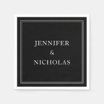 Elegante klassieke zwart-wit bruiloft