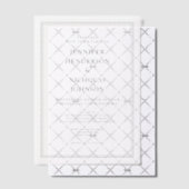 Elegante klassieke zwart-wit bruiloft vellum uitnodigingen (Offset (Uitnodiging))