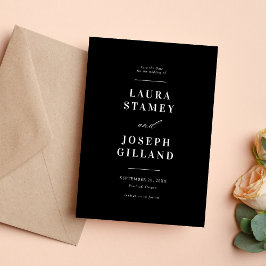 Elegante Klassieke Zwart-Wit Huwelijk Save The Date
