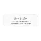 Elegante klassieke zwart-wit minimalist etiket (Voorkant)