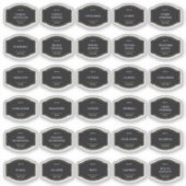 Elegante klassieke zwarte en gouden kruidenpot lab sticker (Voorkant)