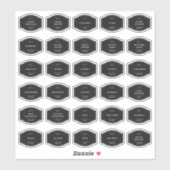 Elegante klassieke zwarte en gouden kruidenpot lab sticker (Vel)