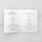 Elegante klassieke zwarte en witte kalligrafie bru programma (Binnen)