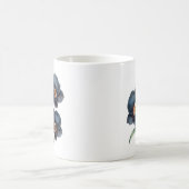 Elegante klassieke zwarte orchidee koffie mok (Center)