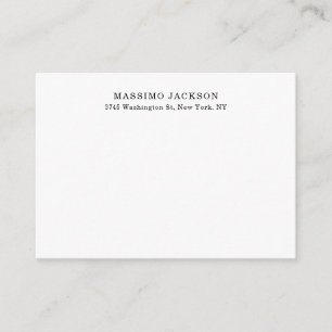 Elegante klassieke zwarte witte minimalistische informatiekaartje