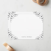 Elegante klassieker bloeit gepersonaliseerd briefp notitiekaartje (Voorkant / Achterkant in situ)