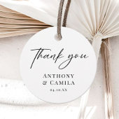 Elegante klassieker dank u bruiloft bedankjes labels