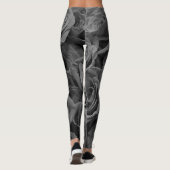 Elegante klassieker Grijs rozen grijze bloemenfoto Leggings (Achterkant)