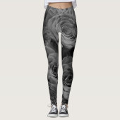 Elegante klassieker Grijs rozen grijze bloemenfoto Leggings (Voorkant)