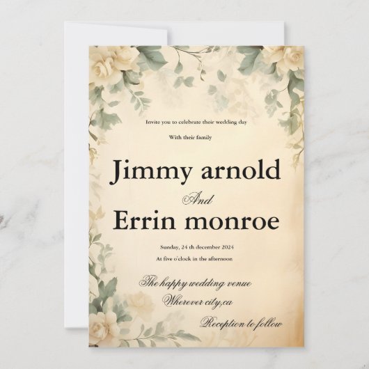 Elegante klassieker kaart (Voorkant)