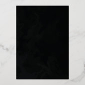 Elegante klassieker met bloemornamenten voor trouw folie uitnodiging (Achterkant)