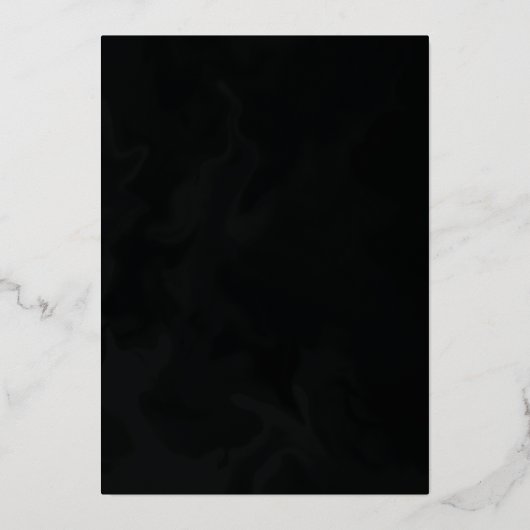 Elegante klassieker met bloemornamenten voor trouw folie uitnodiging (Achterkant)