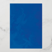 Elegante klassieker met bloemornamenten voor trouw folie uitnodiging (Achterkant)