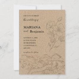 Elegante klassieker  minimalistisch rustiek bruin kaart